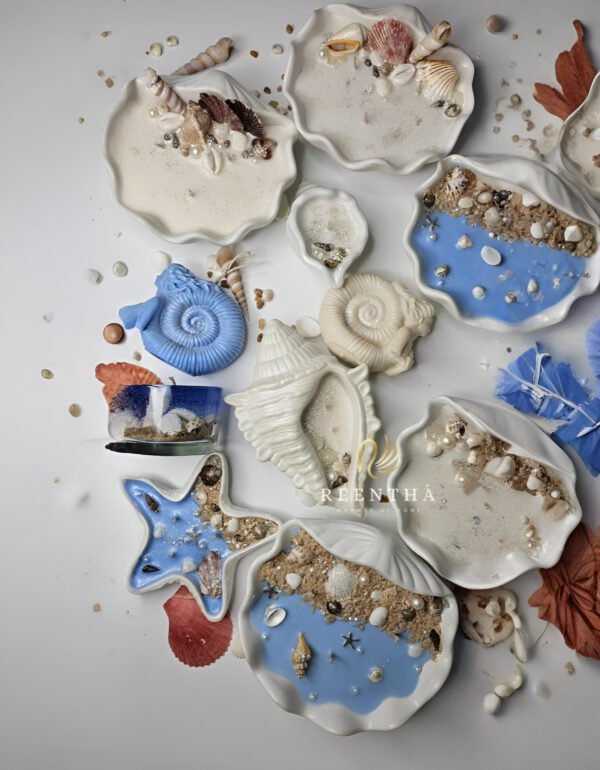 Ocean Blue Clam  Shell